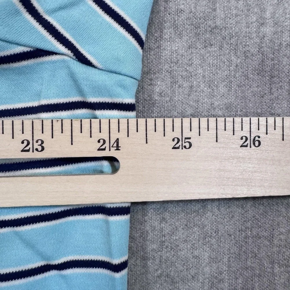 Polo Ralph Lauren Polo Shirt Mens XL Striped Classic Fit Short‎ Sleeve Teal